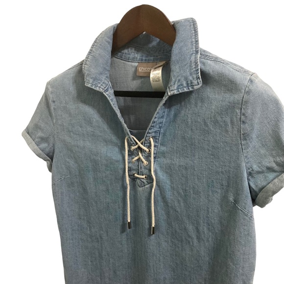 Chico’s Jean Jumper M - Picture 1 of 6